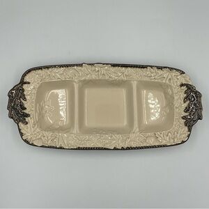 Ceramic Fall Relish Divided Serving Dish